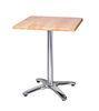 Wooden Aluminum Outdoor Table With Metal Table Base , Leisure Table