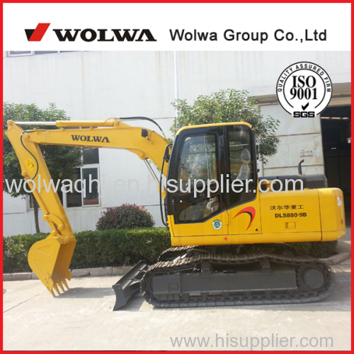 Confucius hometown shandong wolwa used mini excavator 8 ton crawler excavator
