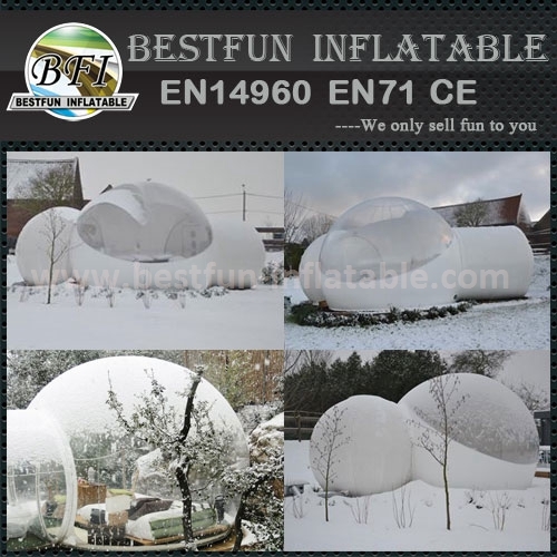 Clear lawn inflatable dome tent