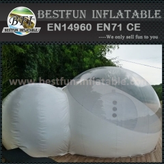 Half transparent inflatable bubble tent