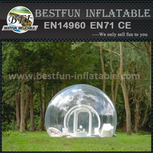 Inflatable clear tent for outdoor activity