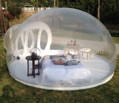 Inflatable transparent bubble tent for exhibition