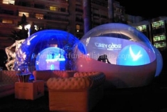 Lighting clear inflatable lawn tent