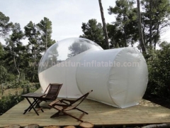 Camping inflatable clear tent with natural material