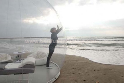 Inflatable beach sunset and camping clear tent