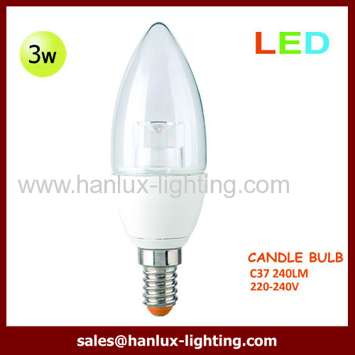 3W 240lm C37 globe bulb