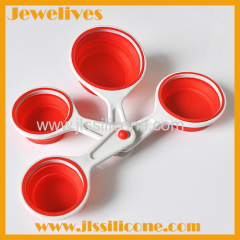 4pcs collapsible silicone measuring cup