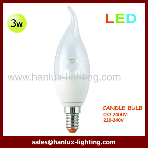 3W 240lm F37 E14 globe bulb