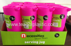 1.5L plastic serving jug Water jug Water pitcher pink in display box packing