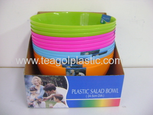Plastic salad bowl round 10