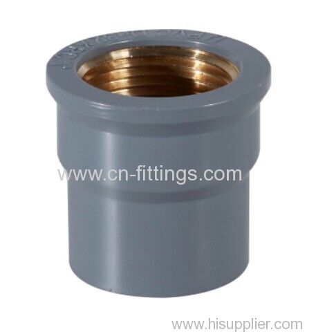 upvc female coupling with copper thread pipe fittings