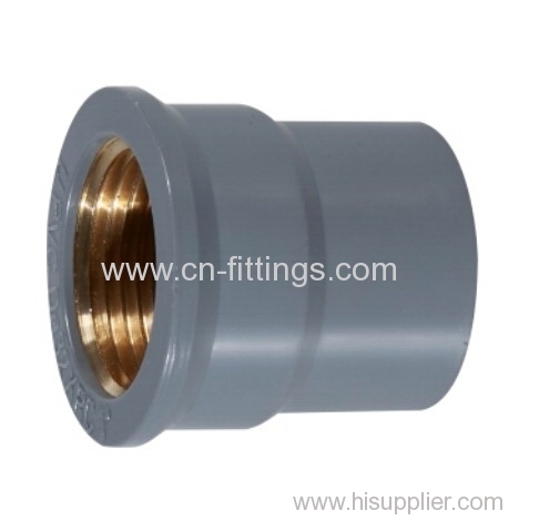 upvc female coupling with copper thread pipe fittings