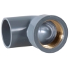 upvc 90 degree elbow with copper thread pipe fitting