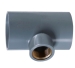 upvc female tee with copper thread pipe fitting