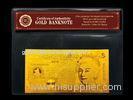 old foreign banknotes gold plated banknotes