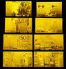 NEW EURO CURRENCY REPLICA SET Bank Note 24KT GOLD FOIL Banknote 8 BILLS SET 5 - 1000 EUROS