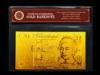 20 Pound British,24K GOLD Engrave BANKNOTE With COA Gold Paper Money