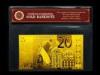 Engraved Gold 20 Euro 24K Gold Banknote,EURO Gold Foil Money Collector With COA
