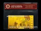 EURO 10 Gold Foil Banknotes 24k Gold With PVC Holder And COA Certificate