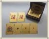 Customize 24K Gold playing cards with wooden box , Printing Gambling tool