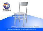 Restaurant Metal Armless Aluminum Navy Chairs With Plastic Non-marketing Feet