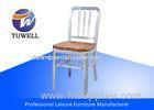 Durable Aluminum Navy Chairs With Wooden Seat , EMECO Navy Chair