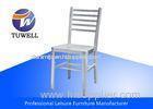 Outdoor Durable Silver Sturdy Aluminum Navy Chairs With Ladder Back