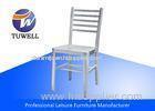 Outdoor Durable Silver Sturdy Aluminum Navy Chairs With Ladder Back