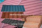Galvanized Colour Steel Roof Tiles Corrosion Resistant , Blue red Metal Roofing Materials
