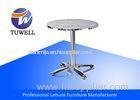 Silver Patio Stainless Steel Outdoor Table , Outdoor Tables And Chairs