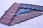 Corrugated Stone Coated Metal Roof Tiles Galvalume Steel , Waterproofing Metal Roof