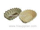 Light Brown PP Rattan Fruit Basket Stackable For Bakery Display