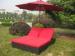 Comfortable Outdoor Rattan Daybed , Wicker Double Chaise Lounge