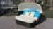 Roofed Outdoor Rattan Daybed , Wicker Conservatory Furniture