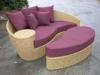 Fashion Brown Outdoor Rattan Daybed , Garden / Patio Furniture