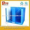 Vertical Blue Counter Display Stands For Supermarket Promotion