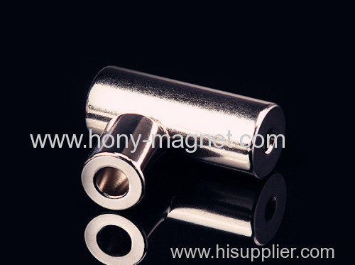 Rare earth neodymium thin cylinder magnet with nickel coating
