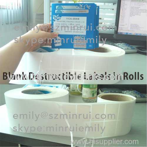 Custom Blank Eggshell Label Roll Blank Eggshell Graffiti Stickers in Rolls