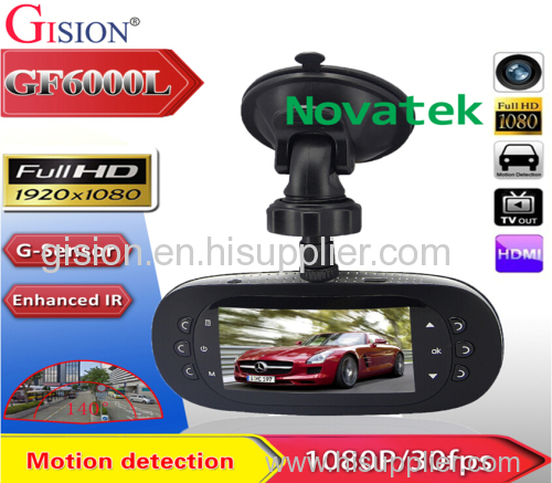 GF6000L 1080P Full HD Car DVR 140 Degree Wide Angle Lens With GSensor IR Night Vision Car Camera