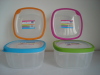 Plastic food storage container TPR seal square 2L