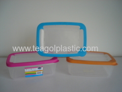 TPR seal food storage container Rect. 1.6L plastic