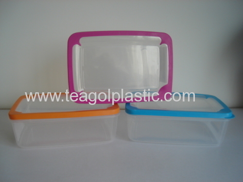 Plastic food storage container TPR seal rect. 3L