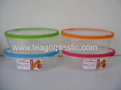 Plastic food storage container TPR seal oval 2.0L