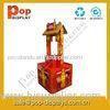 Red D Cardboard Beverage Display Racks For Holiday Promotion