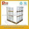 White Square Cardboard Pallet Display With Offset Printing / Oil Printing