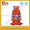Portable Red Corrugated Pop Display Stands With Oil printing