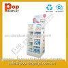Marketing White Pop Cardboard Display Stands For Promotion