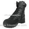 Police Motorcycle / Military Tactical Boots , Black Leather Tactical Boots