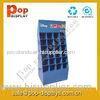 Promotional Blue Cardboard Floor Display Stands With Pallet