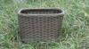 Strong Plastic Rattan Storage Boxes , Brown Rattan Storage Case